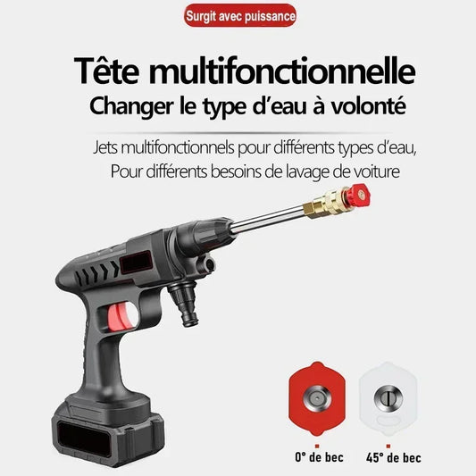 🚗💦 どこでもパワフル洗浄! 60BARの高圧&充電式バッテリー搭載。